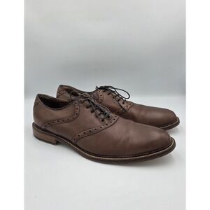 Aston Grey Collection Tokyo Mens Brown Leather Oxford Classic Dress Shoes 11‎